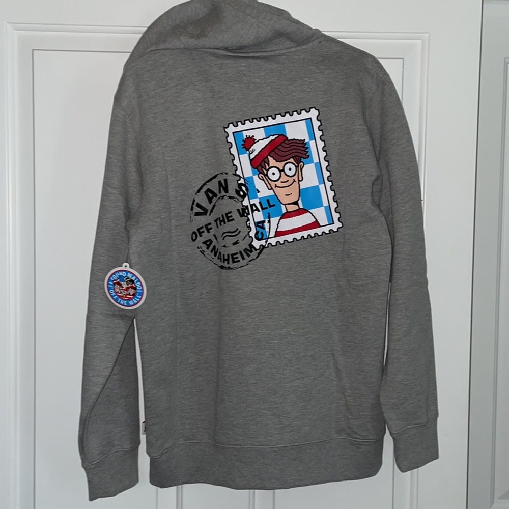 NET Vans X Where’s Waldo Grey Pullover Hoodie - Picture 4 of 6